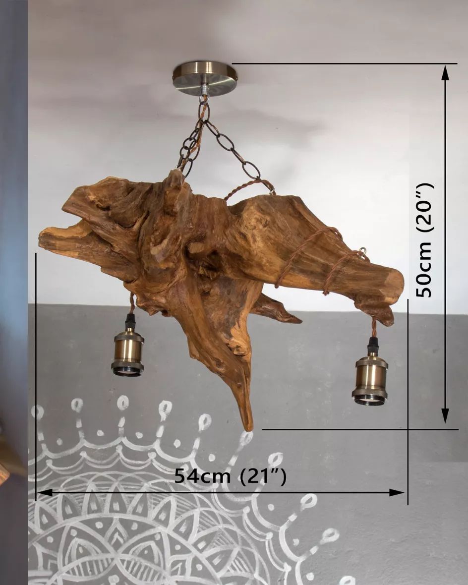 Unique Driftwood Pendant Light Fixture