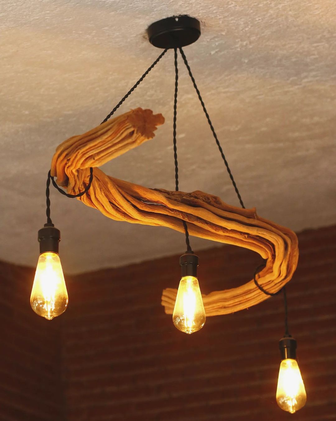 Unique Wood Beam Chandelier