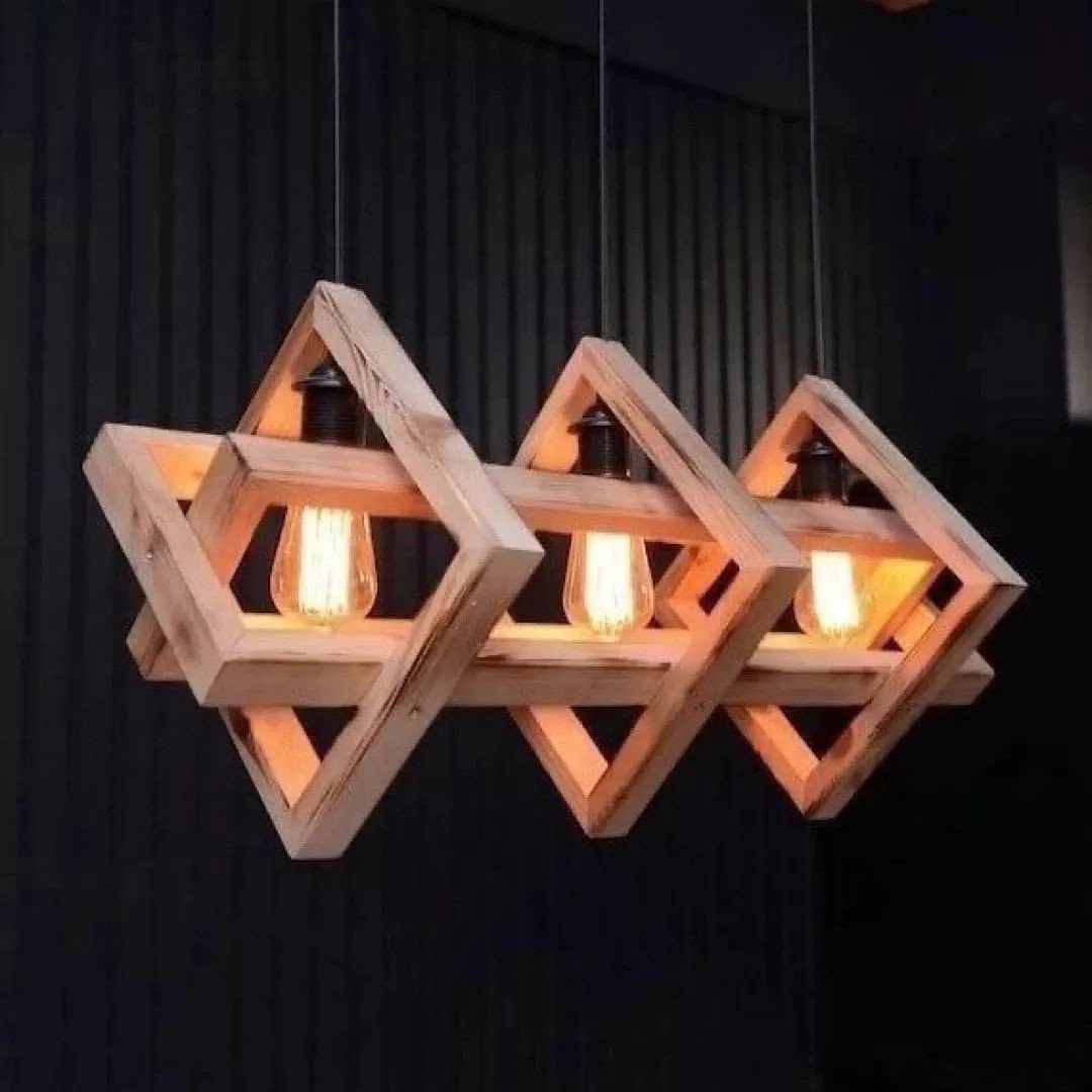 Unique wooden pendant lights