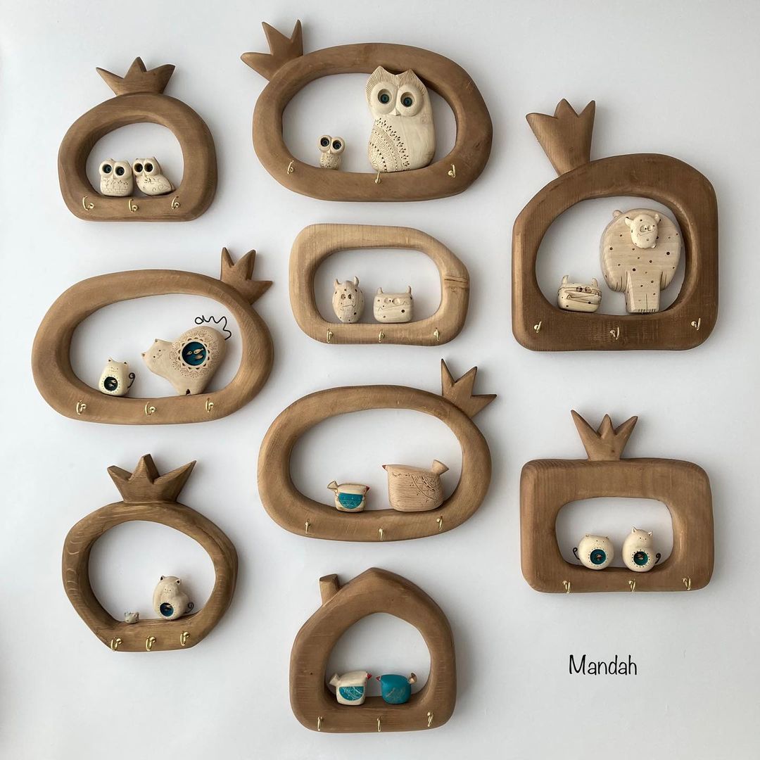 Charming Wooden Animal Shelves