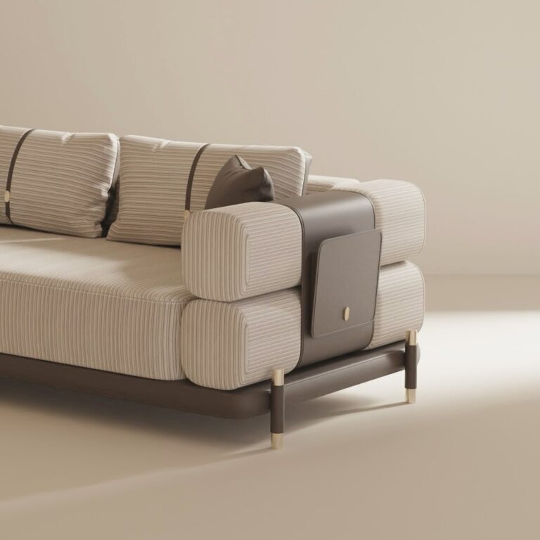 Contemporary striped sofa